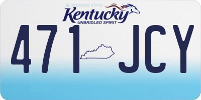 KY license plate 471JCY