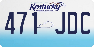 KY license plate 471JDC