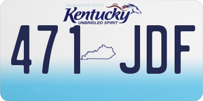 KY license plate 471JDF