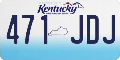 KY license plate 471JDJ