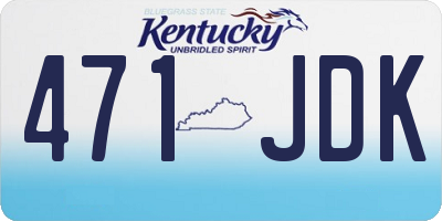 KY license plate 471JDK