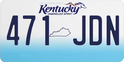 KY license plate 471JDN