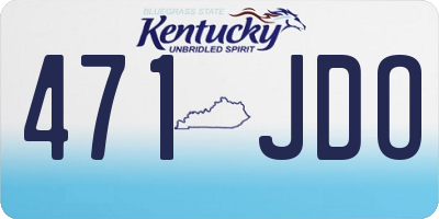 KY license plate 471JDO