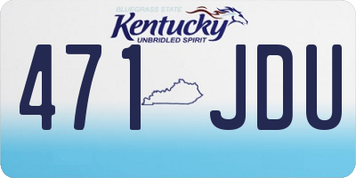 KY license plate 471JDU