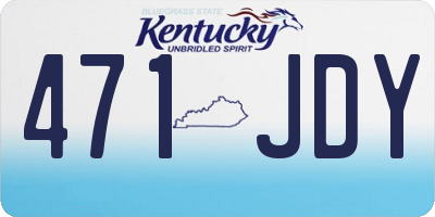 KY license plate 471JDY