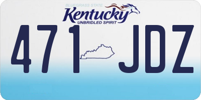 KY license plate 471JDZ