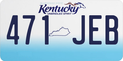 KY license plate 471JEB