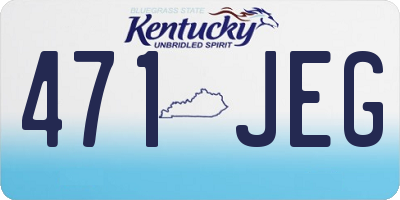 KY license plate 471JEG
