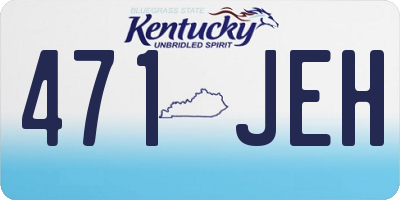 KY license plate 471JEH