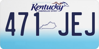 KY license plate 471JEJ