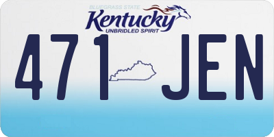 KY license plate 471JEN