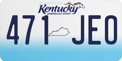 KY license plate 471JEO