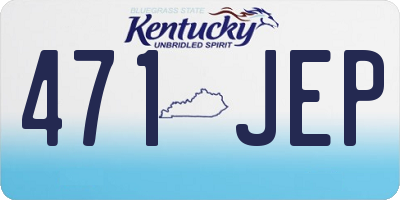 KY license plate 471JEP