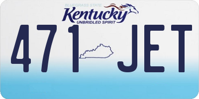 KY license plate 471JET
