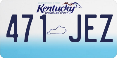 KY license plate 471JEZ