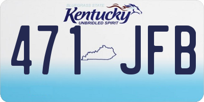 KY license plate 471JFB