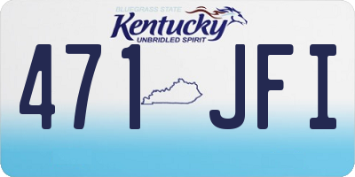 KY license plate 471JFI