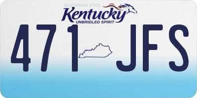 KY license plate 471JFS