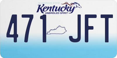 KY license plate 471JFT