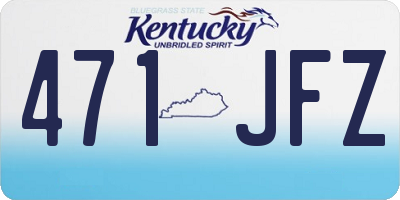 KY license plate 471JFZ