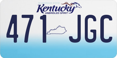 KY license plate 471JGC
