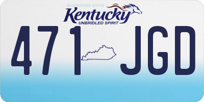 KY license plate 471JGD