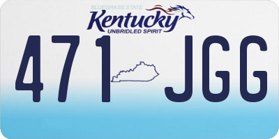 KY license plate 471JGG