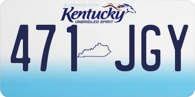 KY license plate 471JGY