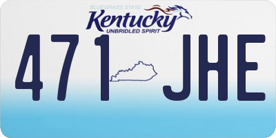 KY license plate 471JHE