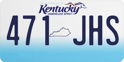 KY license plate 471JHS