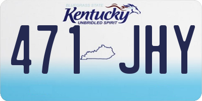 KY license plate 471JHY