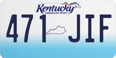 KY license plate 471JIF