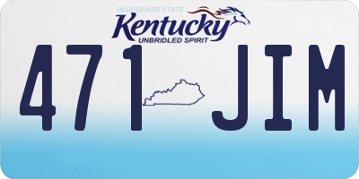 KY license plate 471JIM