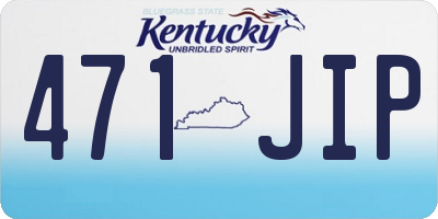 KY license plate 471JIP