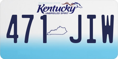 KY license plate 471JIW