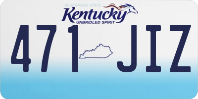KY license plate 471JIZ