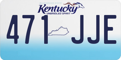 KY license plate 471JJE