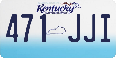 KY license plate 471JJI