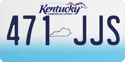 KY license plate 471JJS