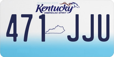 KY license plate 471JJU