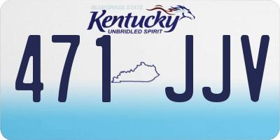 KY license plate 471JJV