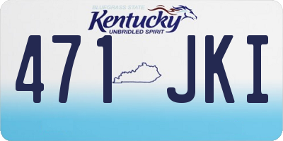 KY license plate 471JKI