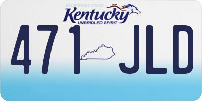 KY license plate 471JLD