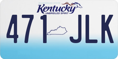 KY license plate 471JLK