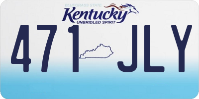 KY license plate 471JLY
