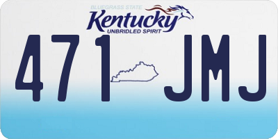 KY license plate 471JMJ