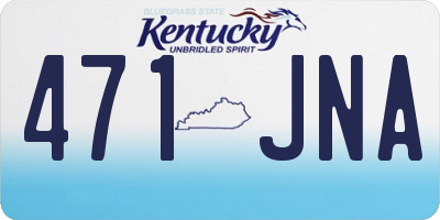KY license plate 471JNA
