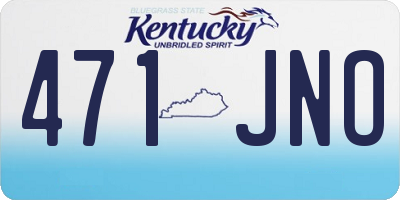 KY license plate 471JNO