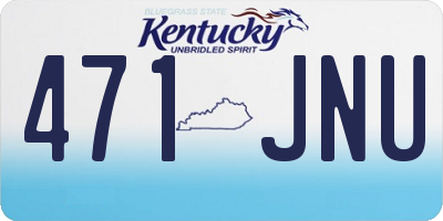 KY license plate 471JNU