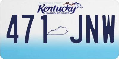 KY license plate 471JNW